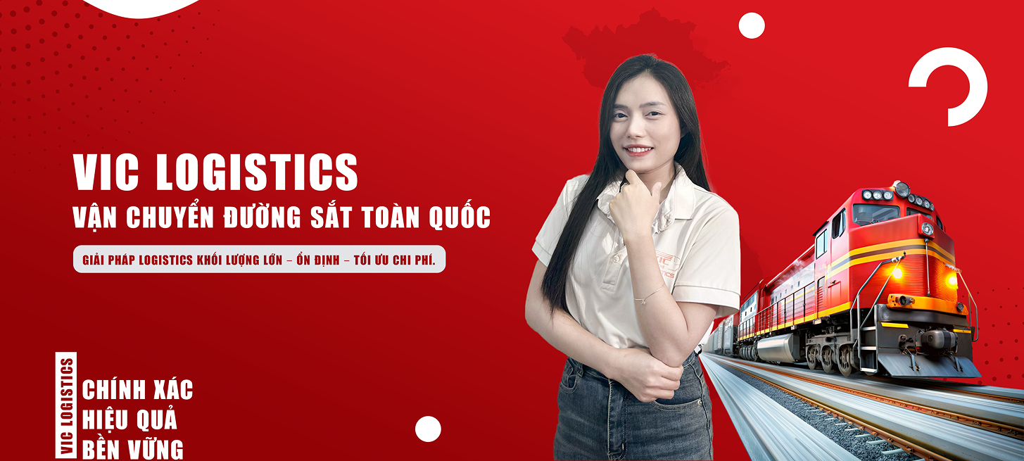 Banner vận tải đường sắt VIC Logistics